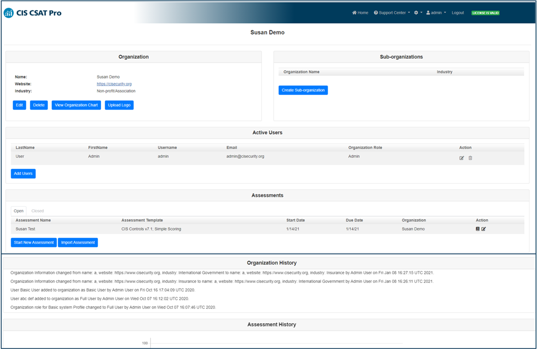 Screenshot of CIS-CSAT Pro Demo