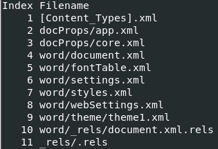 Figure 9. Contents of delivered Microsoft Document file.